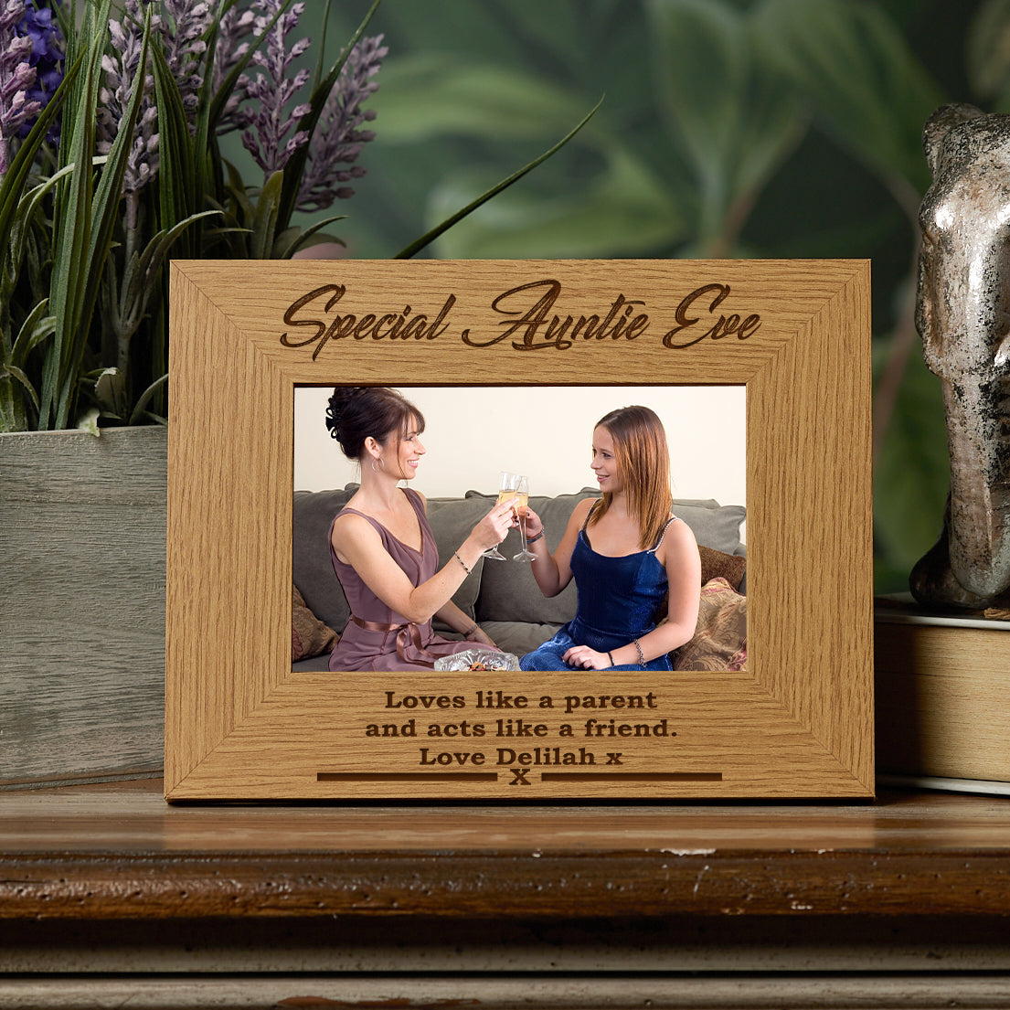 Personalised Special Auntie Wooden Photo Frame Gift Auntie Photo Frame ukgiftstoreonline