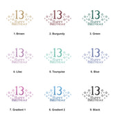 Personalised 13th Birthday Gift For Her Or Him With Star Design Photo Album With Sleeves 100 x 6x4 Capacity