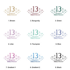 Personalised 13th Birthday Gift For Her Or Him With Star Design Photo Album With Sleeves 100 x 6x4 Capacity