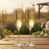 Personalised Engraved 30th Wedding Anniversary Champagne Glass Set Gift