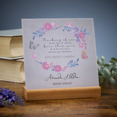 Personalised Bereavement Gifts Memorial Plaques Funeral Sign