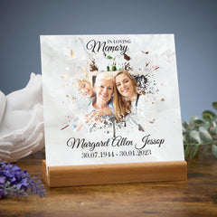 Personalised Condolence Memorial Sympathy Gift Plaque With Photo