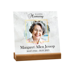 Personalised Memorial Condolence Sympathy Gift Plaque With Photo