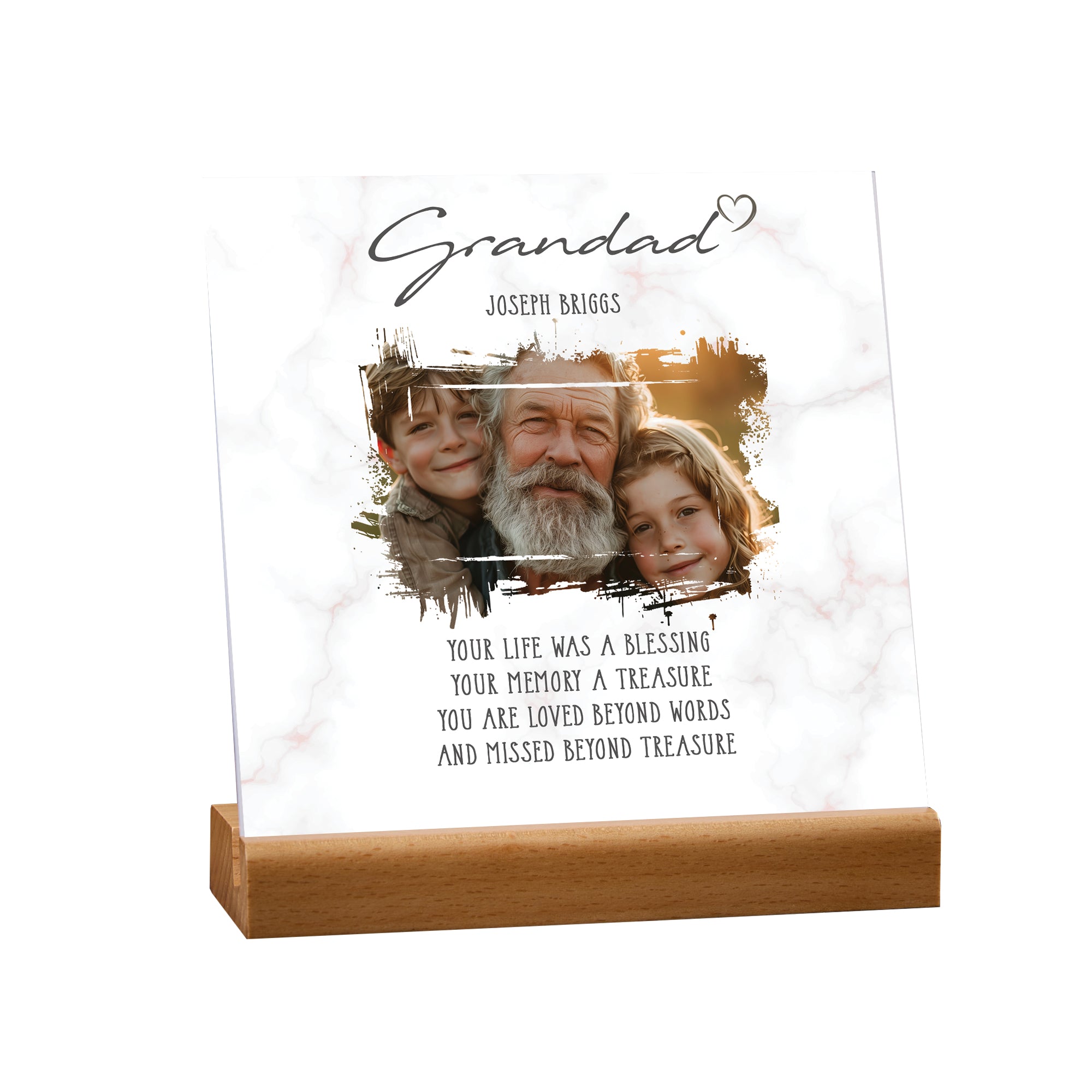 Personalised Sorry for Your Loss Grandad Memorial Remembrance Plaque Plaque Sign ukgiftstoreonline