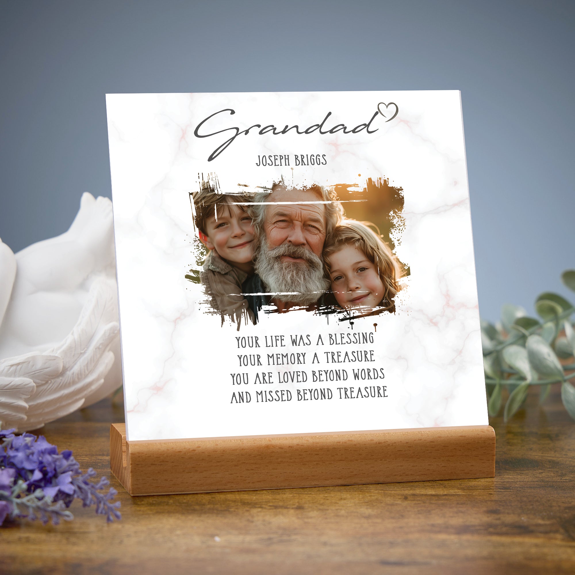 Personalised Sorry for Your Loss Grandad Memorial Remembrance Plaque Plaque Sign ukgiftstoreonline