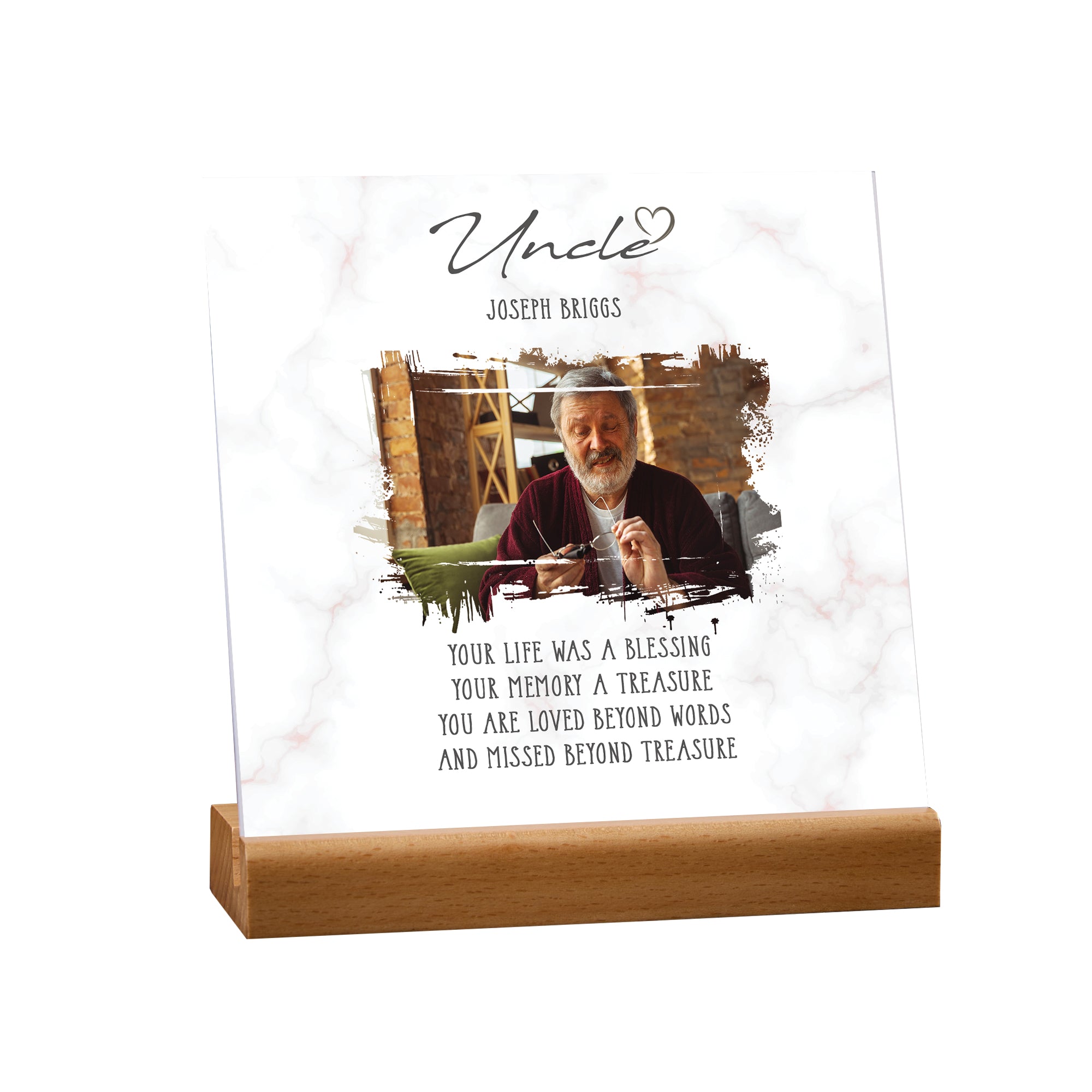 Personalised Sorry for Your Loss Uncle Memorial Remembrance Plaque Plaque Sign ukgiftstoreonline
