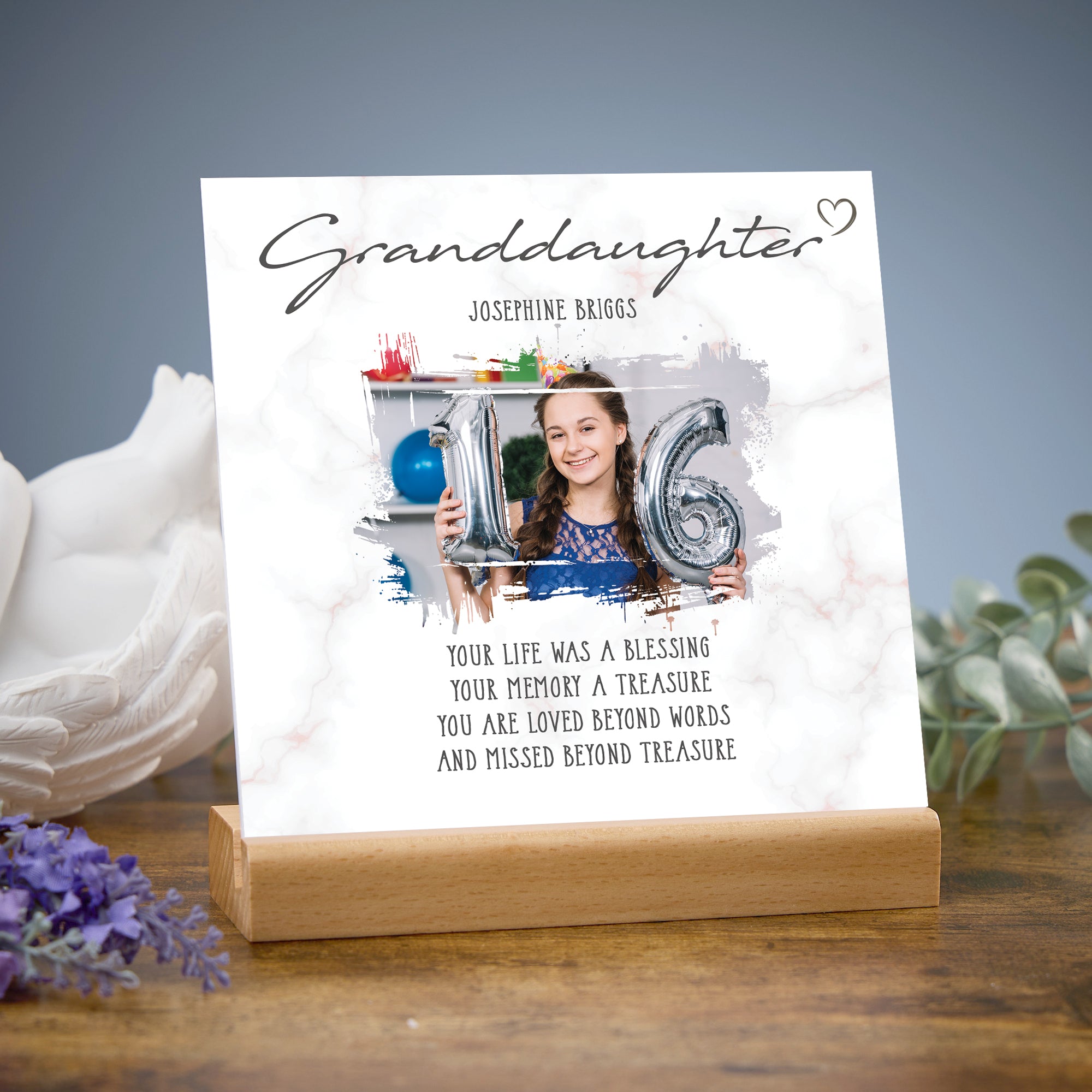 Personalised Sorry for Your Loss Granddaughter Memorial Remembrance Plaque Plaque Sign ukgiftstoreonline