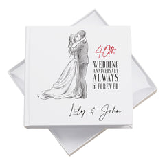 ukgiftstoreonline Personalised 40th Wedding Anniversary Photo album Gift