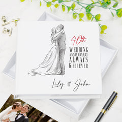 ukgiftstoreonline Personalised 40th Wedding Anniversary Photo album Gift