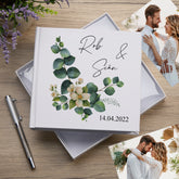 Personalised Wedding Photo album with Eucalyptus Design