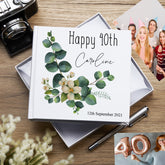 Personalised Any Age Birthday Photo album with Eucalyptus Design 18th, 21st, 30th, 40th, 50th, 60th
