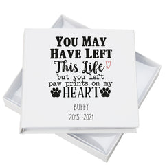 Personalised You Left Paw Prints On My Heart Photo Album