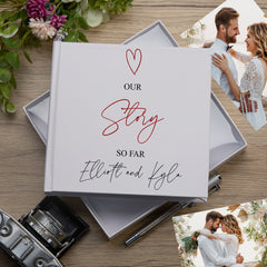 Personalised Our Story So Far Wedding Anniversary Photo Album wedding photo album ukgiftstoreonline