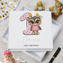 Personalised Baby Girl First Birthday Photo Album