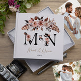 Personalised Boho Style Black Text Wedding Photo Album