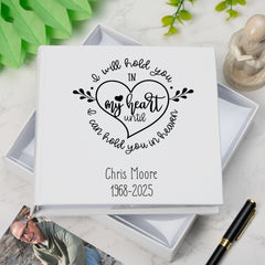 Personalised I will hold you in my heart Memorial Remembrance Photo Album
