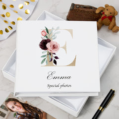 Personalised Gold Letter Monogram Photo Album