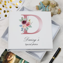 Personalised Pink Letter Monogram Photo Album
