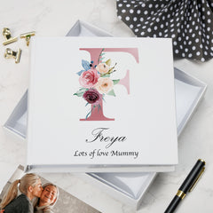 Personalised Pink Letter Monogram Photo Album