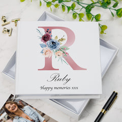 Personalised Pink Letter Monogram Photo Album