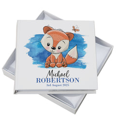 Personalised Baby Boy Cute Fox Design Photo Album