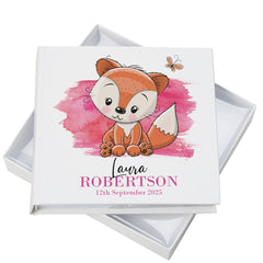 Personalised Baby Girl Cute Fox Design Photo Album