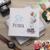 Personalised 80th Birthday Gifts for Him Photo Album