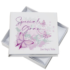 Personalised Special Gran Pink and Purple Butterfly Gift Photo Album