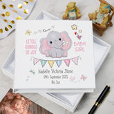 ukgiftstoreonline Personalised Baby Girl Photo album with elephant Design