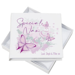 Personalised Special Nan Pink and Purple Butterfly Gift Photo Album