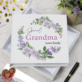ukgiftstoreonline Personalised Grandma Photo Album gift With Floral Design