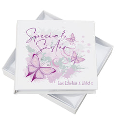 Personalised Special Sister Pink & Purple Butterfly Gift Photo Album