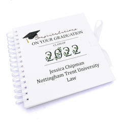 Personalised Graduation Scrapbook Photo Album Leaf Number Design