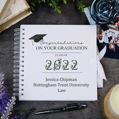 Personalised Graduation Scrapbook Photo Album Leaf Number Design