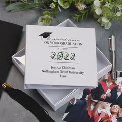 Personalised Graduation Photo Album Keepsake Gift Leaf Number Design