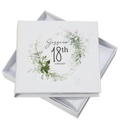 Personalised 18th Birthday Photo album Gift With Botanical Design