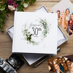Personalised 30th Birthday Photo album Gift With Botanical Design