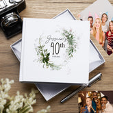 Personalised 40th Birthday Photo album Gift With Botanical Design