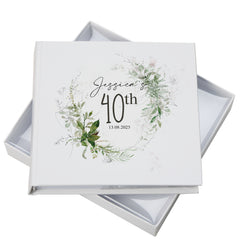 Personalised 40th Birthday Photo album Gift With Botanical Design