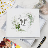 Personalised 40th Birthday Photo album Gift With Botanical Design