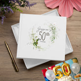 Personalised 50th Birthday Photo album Gift With Botanical Design