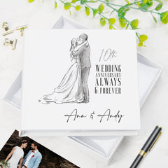 ukgiftstoreonline Personalised 10th Wedding Anniversary Photo album Gift