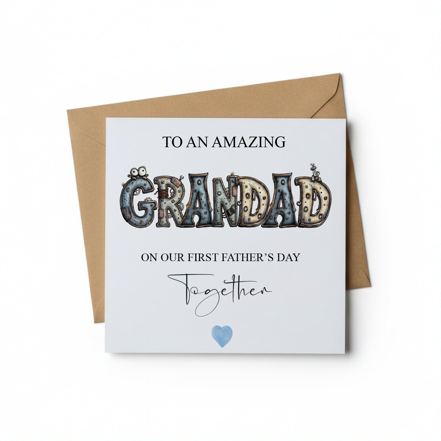 Luxury First Fathers Day as Grandad Card - With Mechanical Design ukgiftstoreonline
