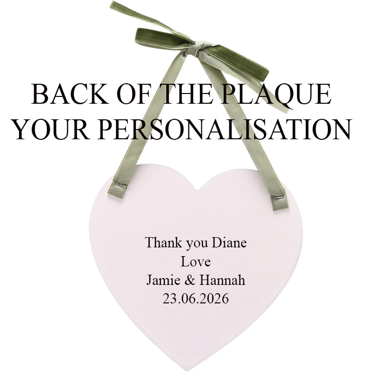 Personalised Mother Of The Bride Gift Hanging Wooden Heart wedding horseshoe ukgiftstoreonline