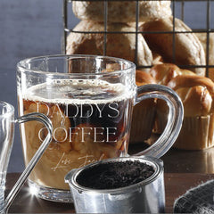 Personalised Engraved Glass Tea Cup Coffee Cup Hot Chocolate Any Occasion