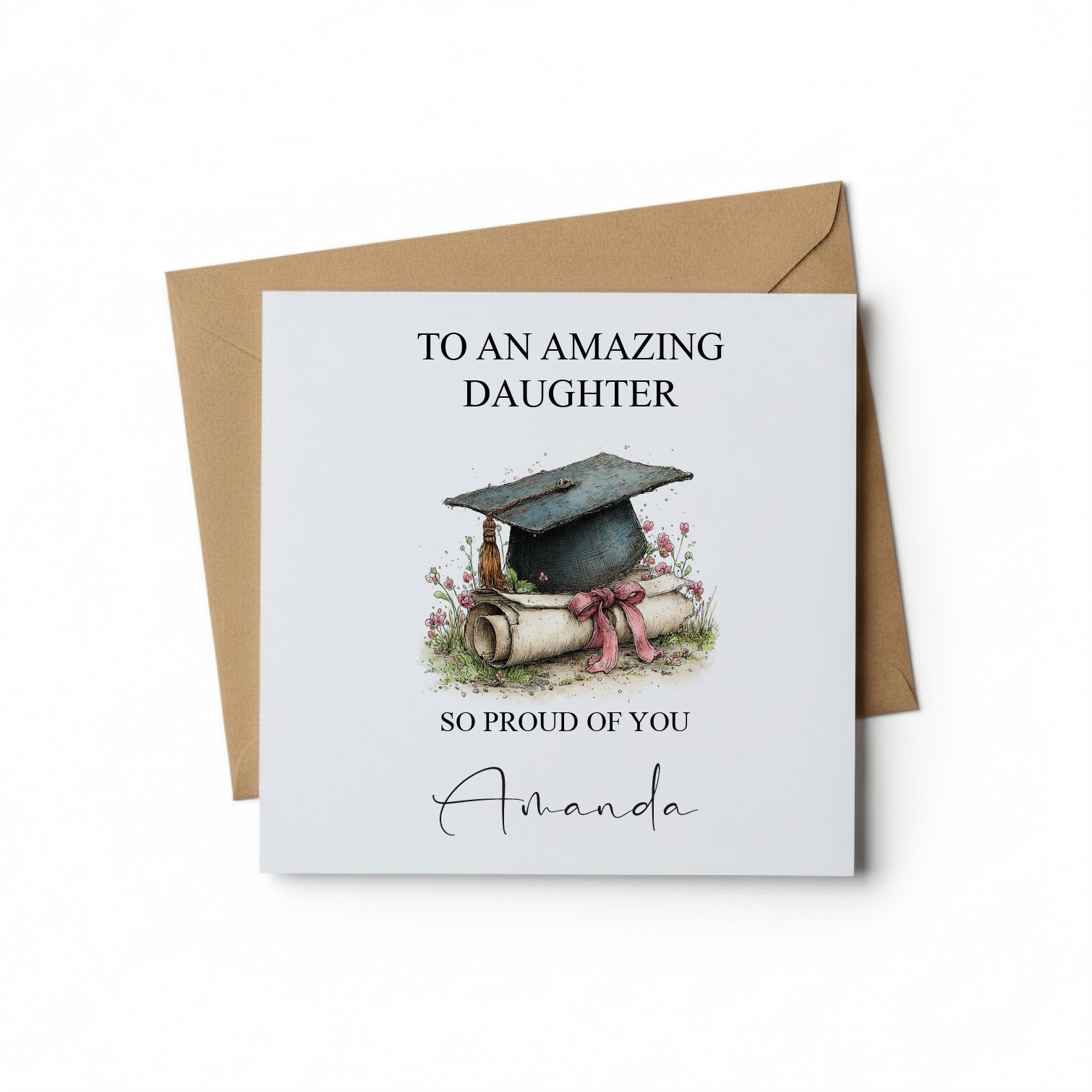 Personalised Luxury Daughter Graduation Card - So Proud Of You ukgiftstoreonline