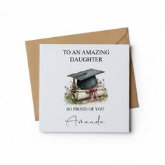 Personalised Luxury Daughter Graduation Card - So Proud Of You ukgiftstoreonline