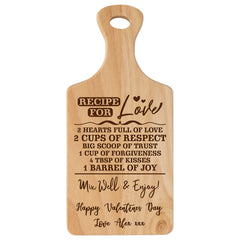 Personalised Recipe for Love Chopping Board For Kitchen Decoration chopping Board ukgiftstoreonline