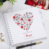 Personalised Merry Christmas Heart Design Scrapbook Photo Album