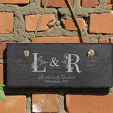 Personalised Hanging Slate Sign Wedding Anniversary Couple Gift